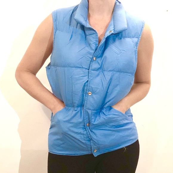 Classic Vintage Unisex Puffy Snap-Front Down Vest - Picture 7 of 7